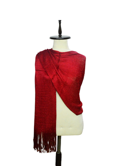 PASHMINA TEJIDA CON LUREX Y FLECOS - tienda online