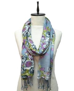 PASHMINA ESTAMPADA CON FLORES - tienda online
