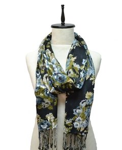PASHMINA ESTAMPADA CON FLORES - comprar online