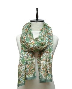 CHALINA ESTAMPADA 100% SEDA - comprar online