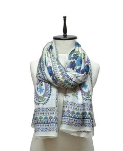 CHALINA ESTAMPADA 100% SEDA