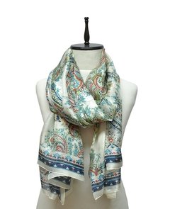 CHALINA ESTAMPADA 100% SEDA