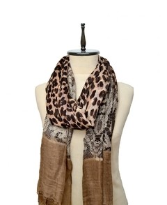 Imagen de CHALINA ANIMAL PRINT CON GUARDA Y ENCAJE