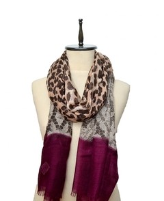 CHALINA ANIMAL PRINT CON GUARDA Y ENCAJE - ANTEPRIMA 
