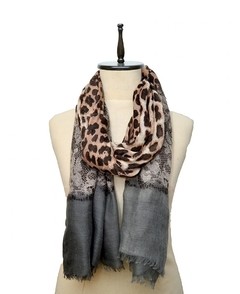 CHALINA ANIMAL PRINT CON GUARDA Y ENCAJE - comprar online
