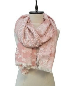 PASHMINA YACKARD CON FLORES 100% ALGODON - comprar online