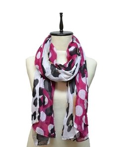 PASHMINA ESTAMPADA CON ANIMAL PRINT Y LUNARES - ANTEPRIMA 