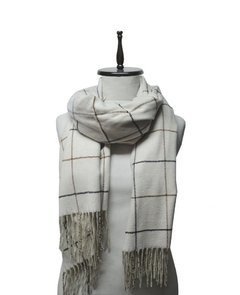 BUFANDON EN LANA MERINO A CUADROS - comprar online