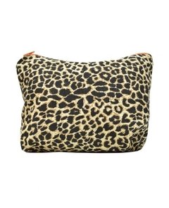 PORTACOSMETICOS DE LONA ESTAMPADA ANIMAL PRINT