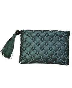 CARTERA DE FIESTA EN SATEN, ENTRELAZADA CON POMPON en internet
