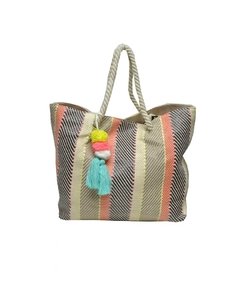 BOLSO EN FIBRA NATURAL Y ALGODON - comprar online