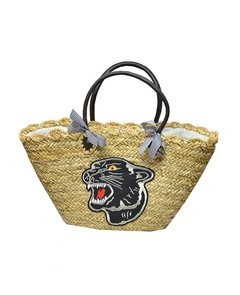 CANASTO TEJIDO CON APLIQUES Y PASAMANERIA - comprar online