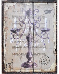 CUADROS DE MADERA PINTADOS DE ARAÑA Y CANDELABRO