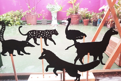 SET de SILUETAS para jugar con SOMBRAS - ANIMALES AUTOCTONOS ARGENTINOS/ 5%off pago por transferencia bancaria ó efectivo - comprar online