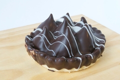 Tarteleta de dulce de leche con baño de chocolate en internet