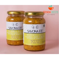 Mermelada de Naranja, Limon y Menta sin azucar Agregada endulzada con Stevia x 400grs SAVONA FIT ( X 6 UNIDADES) - comprar online