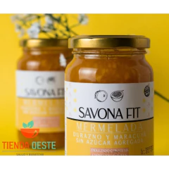 Mermelada de Durazno y Maracuya sin azucar Agregada endulzada con Stevia x 400grs SAVONA FIT ( X 6 UNIDADES) - comprar online