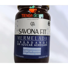 Mermelada de Arandanos sin azucar Agregada endulzada con Stevia x 400grs SAVONA FIT ( X 6 UNIDADES) - comprar online