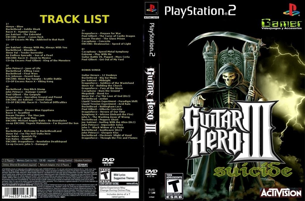 metallica guitar hero 3 songs