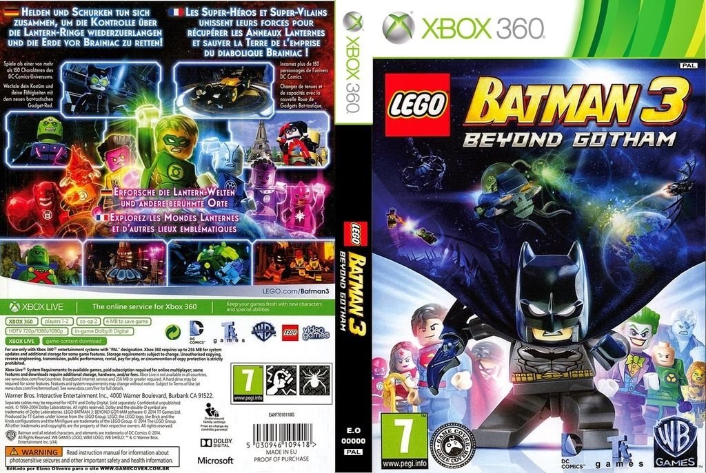 capa jogo Batman lego 3 xbox 360