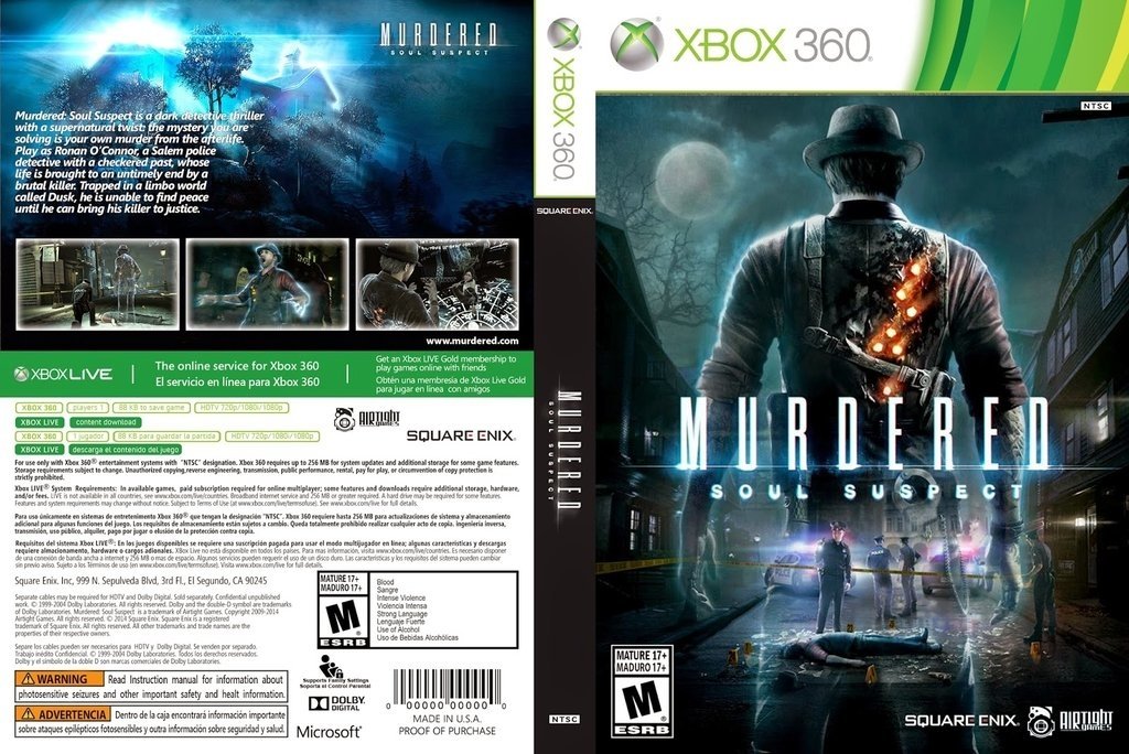 Jogo Murdered Soul Suspect Para Xbox 360 - Square Enix em Promoção na  Americanas