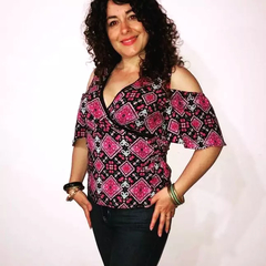 Blusa cruzada rombos