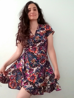Vestido Cruzado Flores