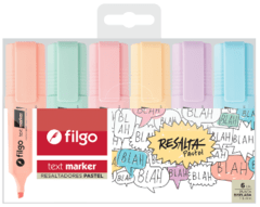 Resaltadores Filgo Pastel x 6 (SW-TXM-P6)