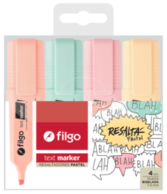 Resaltadores Filgo Chato Pastel x 4