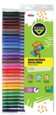 Marcadores Pizzini Escolares x 30 (8030)