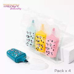 RESALTADOR X 4 ANIMAL PRINT COD 850-15080