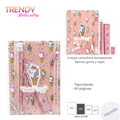 SET CUADERNO TRENDY 850-15134/34/36/37/13882 - Bambu Bazar
