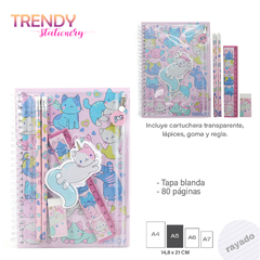 SET CUADERNO TRENDY 850-15134/34/36/37/13882