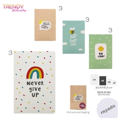 CUADERNOS DISEÑOS SURTIDOS COD 850-15442/443/444 - Bambu Bazar