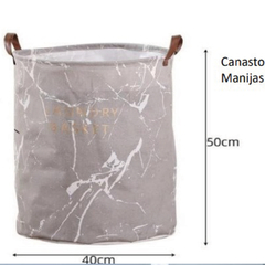 CANASTO ROPA CON MANIJA DE CUERO 960-1412