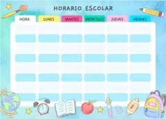 PIZARRA IMANTADA HORARIOS COD 480-300