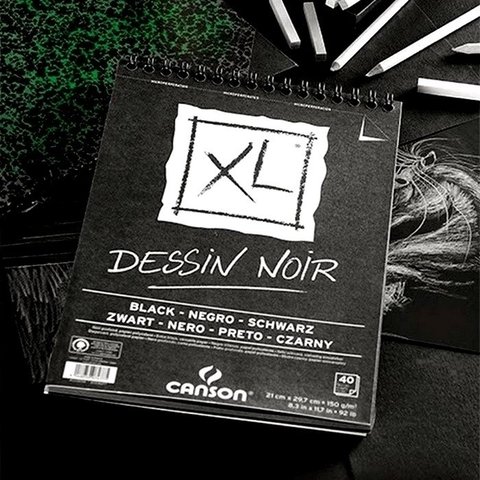 Bloco de Papel Negro Canson XL 150g/m² A4 - comprar online