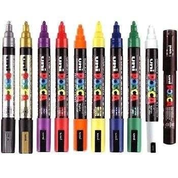 Caneta Posca Uni Ball - Ponta Cónica Extra Média em Poliéster 2,5 mm