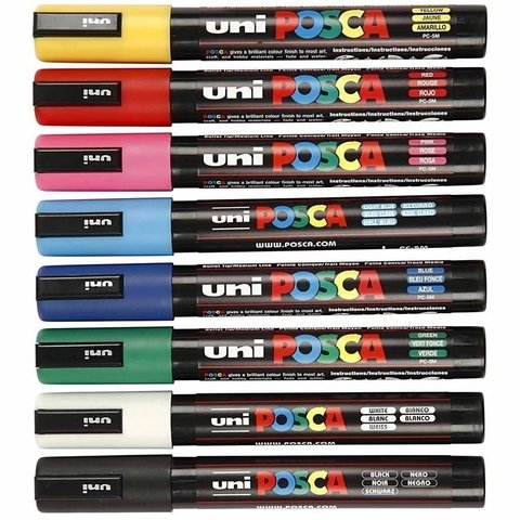 Caneta Posca Uni Ball - Ponta Cónica Extra Média em Poliéster 2,5 mm - comprar online