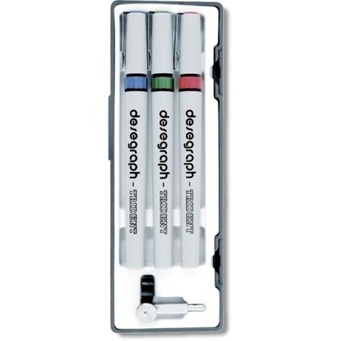 Caneta Nankin Desegraph Trident Estojo com 3 (0,2/0,4/0,6) + tubo nankin trident - comprar online