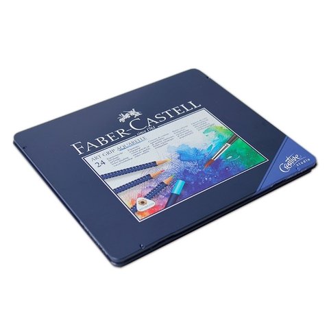 Lápis de Cor Faber Castell Art Grip Aquarelle Estojo 24 Cores - comprar online