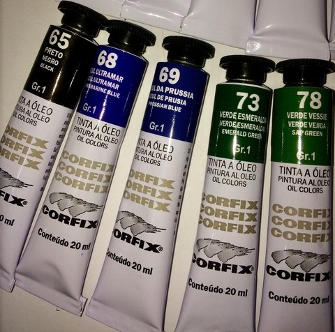 Tinta a Óleo Corfix - Cores Básicas 18 cores - Atelie das Artes