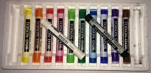 Giz Pastel Seco Toison D`or Koh-i-nor 12 cores 8512 na internet
