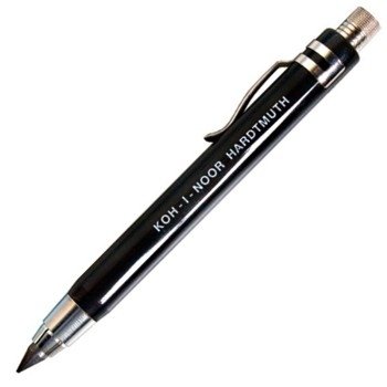 Lapiseira, Portaminas 5.6MM KOH-I-NOOR CLIP 5359 - Preta.