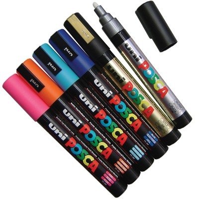 Caneta Posca Uni Ball - Ponta Cónica Extra Média em Poliéster 2,5 mm na internet