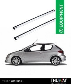 Barras Portaequipaje Thule WingBar Peugeot 206 2009-2012 Techo Plano - Thuway
