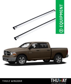 Barras Portaequipaje Thule WingBar Dodge Ram 1500 2009-2018 Techo Plano - Thuway