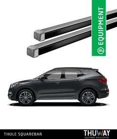 Barras Portaequipaje Thule SquareBar Hyundai Santa Fe 2016-2018 Riel de Techo