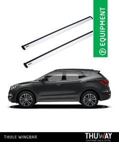 Barras Portaequipaje Thule WingBar Hyundai Santa Fe 2016-2018 Riel de Techo