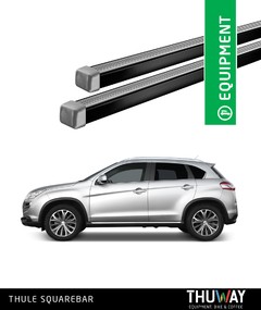 Barras Portaequipaje Thule SquareBar Peugeot 4008 2012-2018 Riel de Techo - Thuway